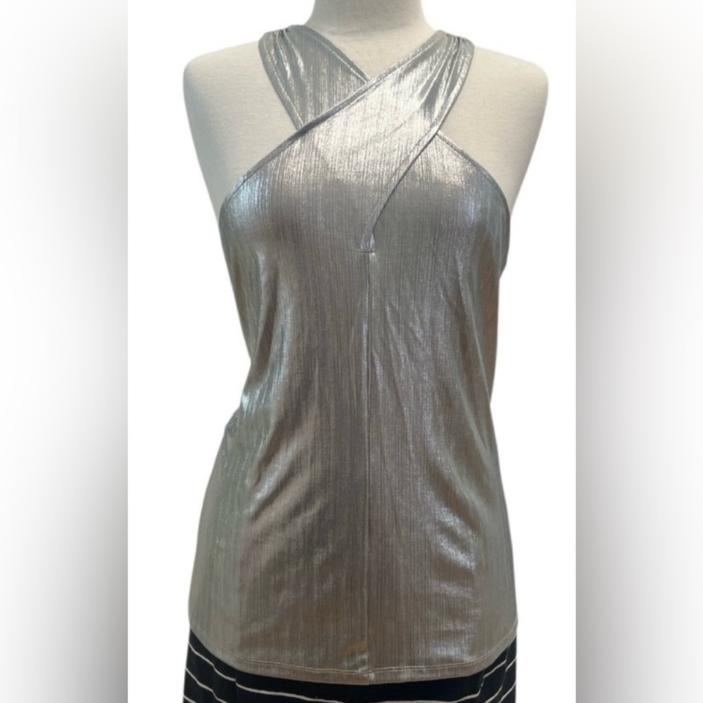INC International Concepts Metallic Silver Camisole